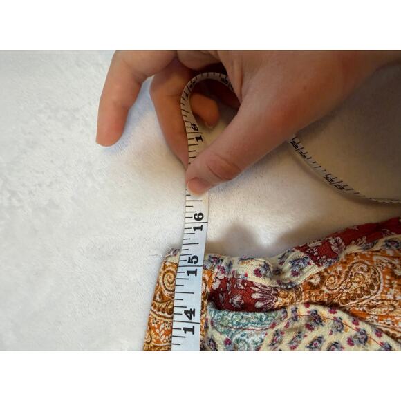 Altar’d State Patchwork Boho Hippie Paisley Skort Shorts Summer Red Medium - Picture 4 of 4